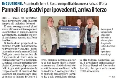 INCLUSIONE. Pannelli esplicativi per ipovedenti

