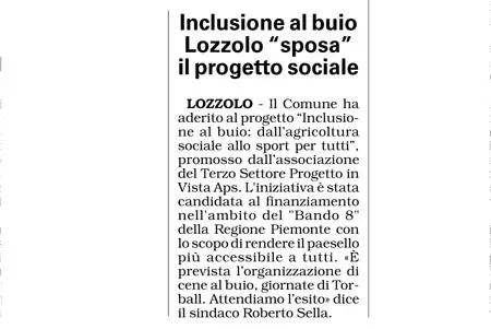 Inclusione al buio